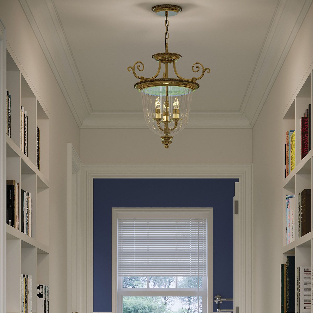 Hinkley Cambridge 3 Light Small Pendant - Burnished Brass