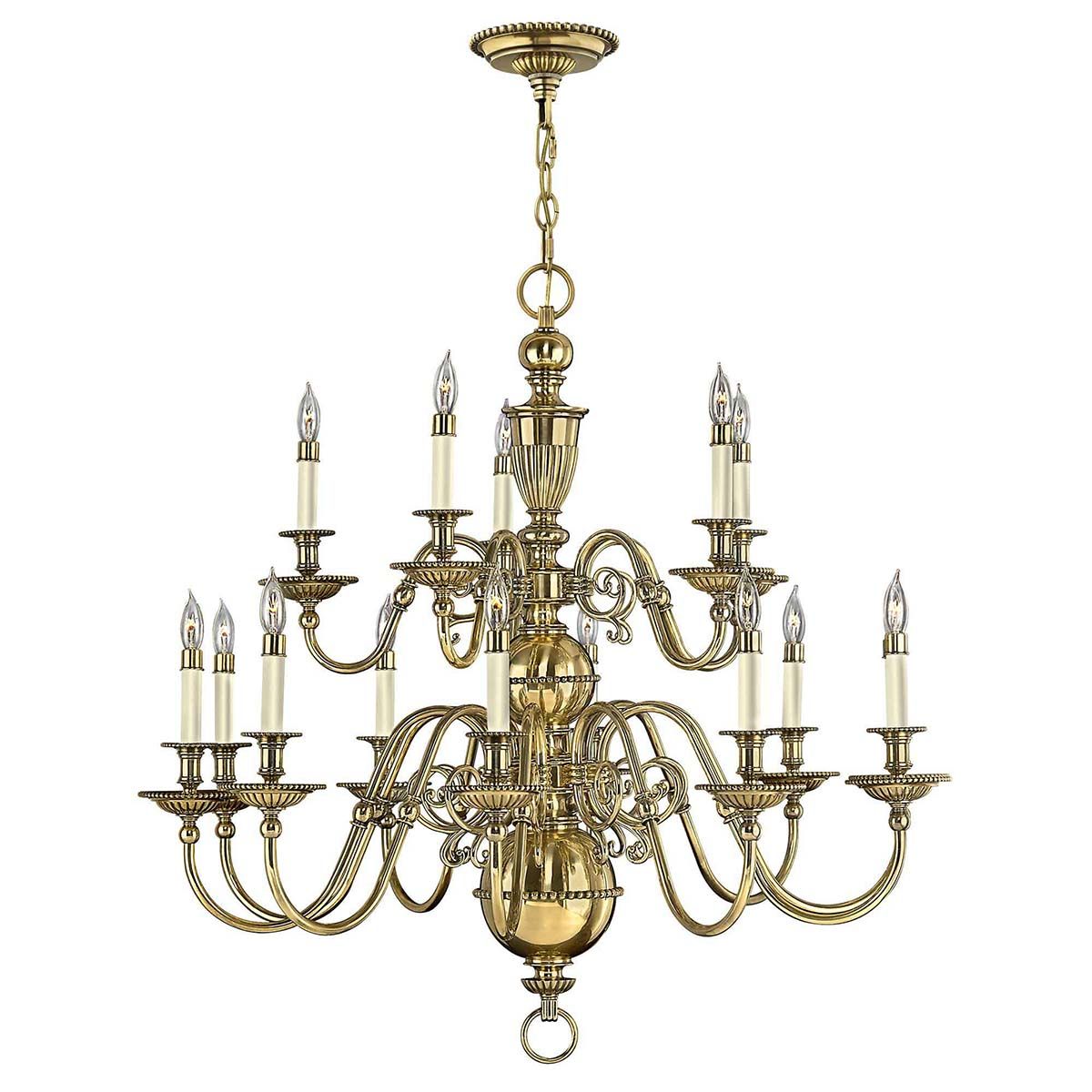 Hinkley Cambridge 15 Light Chandelier - Burnished Brass