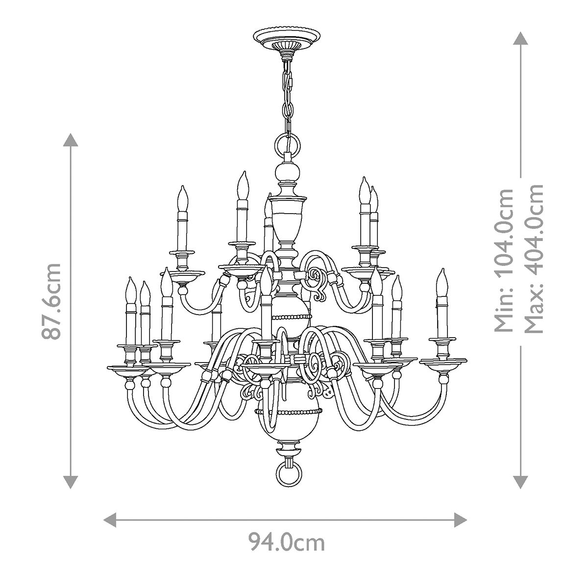 Hinkley Cambridge 15 Light Chandelier - Burnished Brass