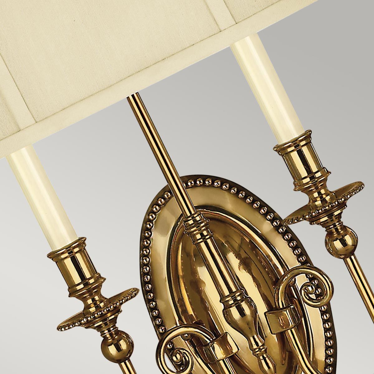 Hinkley Cambridge 2 Light Wall Light - Single Shade - Burnished Brass