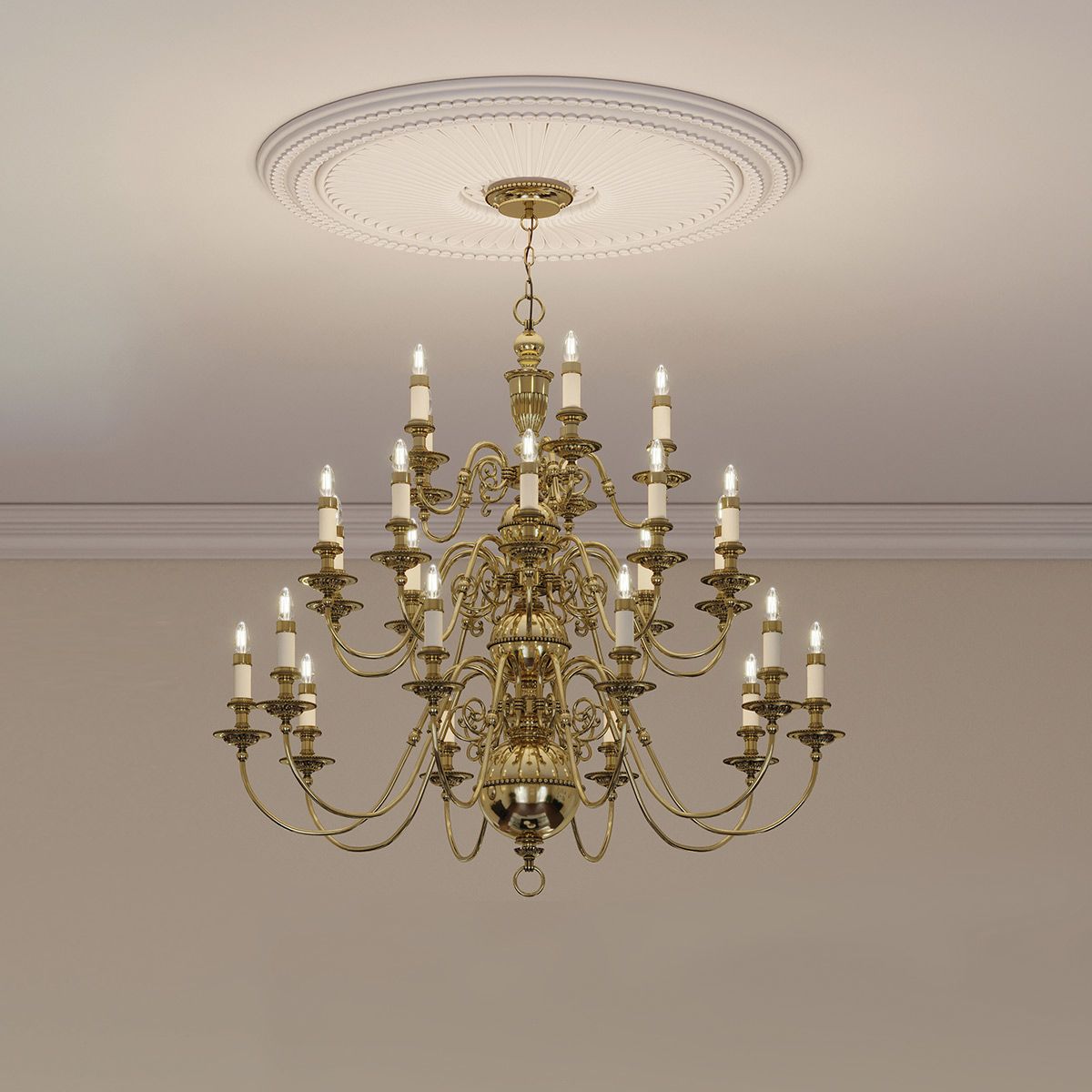 Hinkley Cambridge 25 Light Chandelier - Burnished Brass