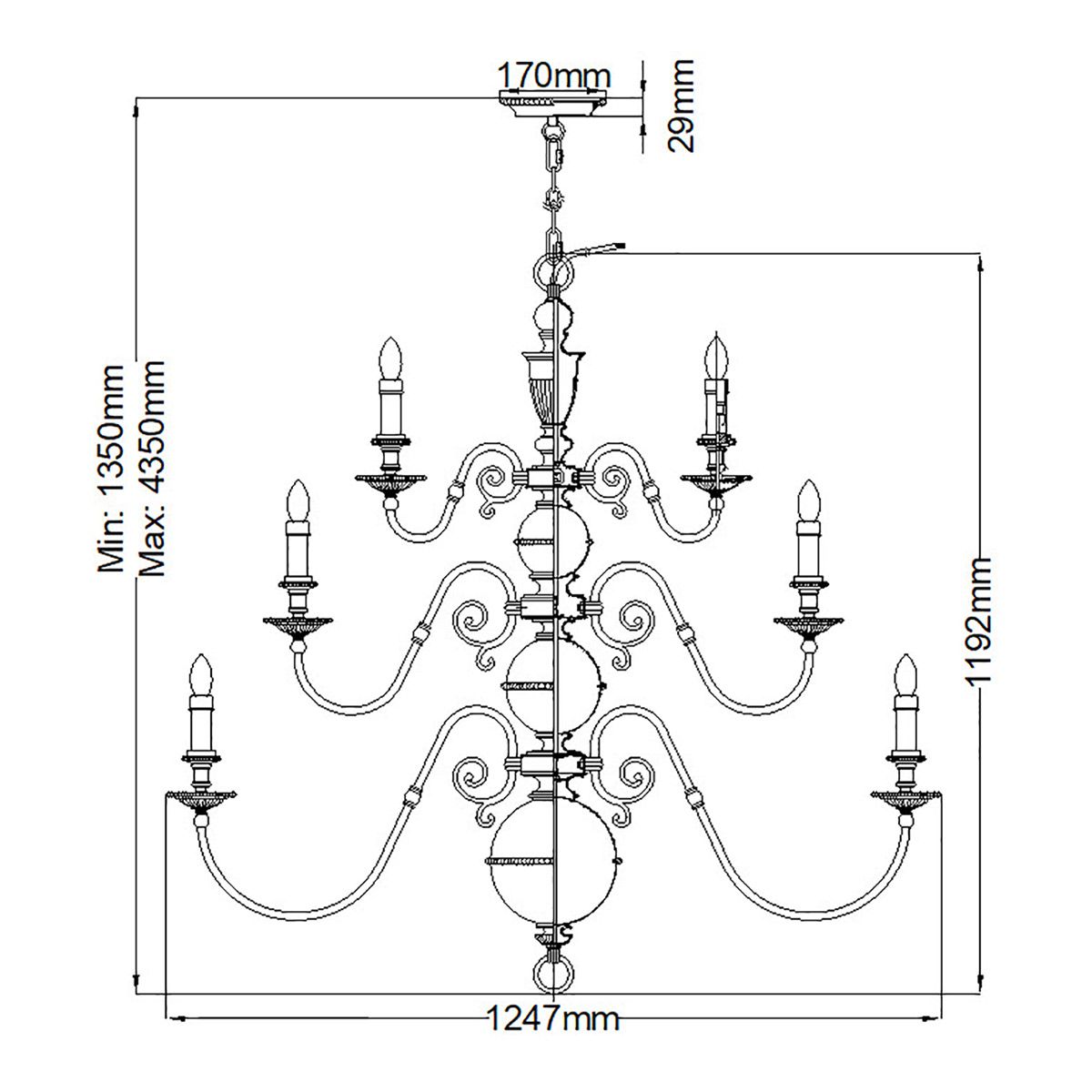 Hinkley Cambridge 25 Light Chandelier - Burnished Brass