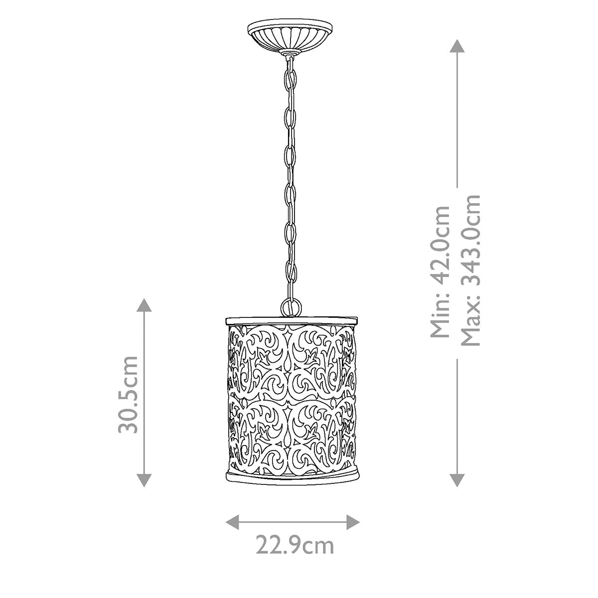 Hinkley Carabel Single Mini Pendant - Brushed Champagne