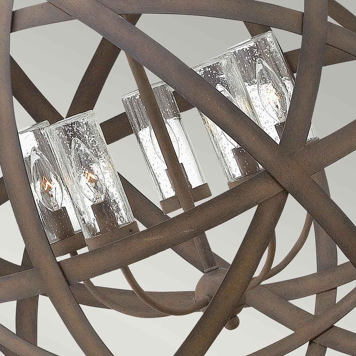 Hinkley Carson 5 Light Outdoor Chandelier - Vintage Iron