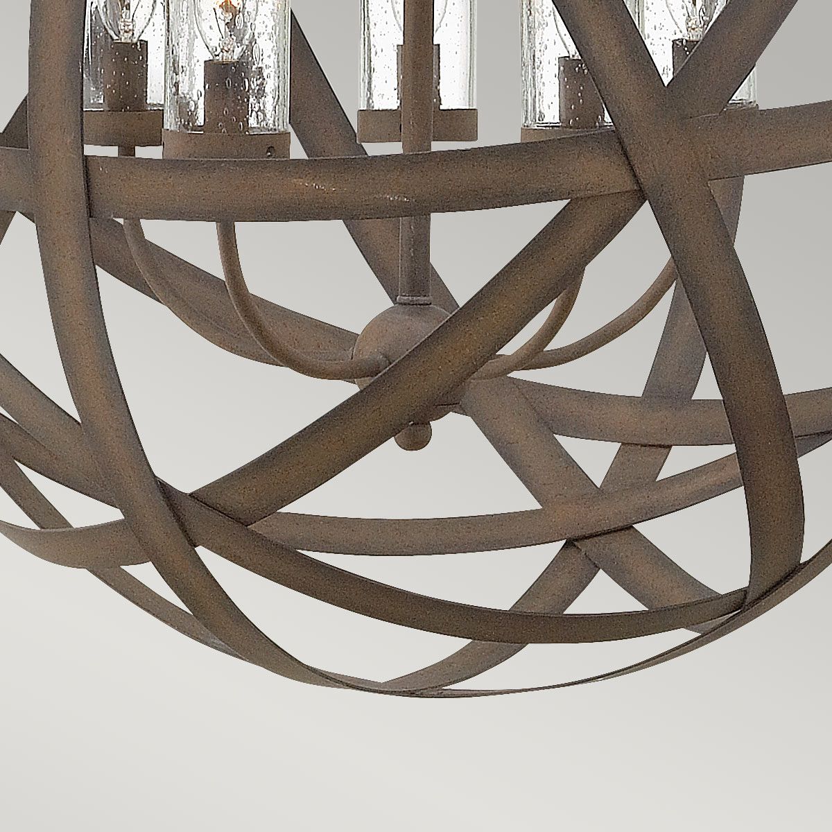 Hinkley Carson 5 Light Outdoor Chandelier - Vintage Iron