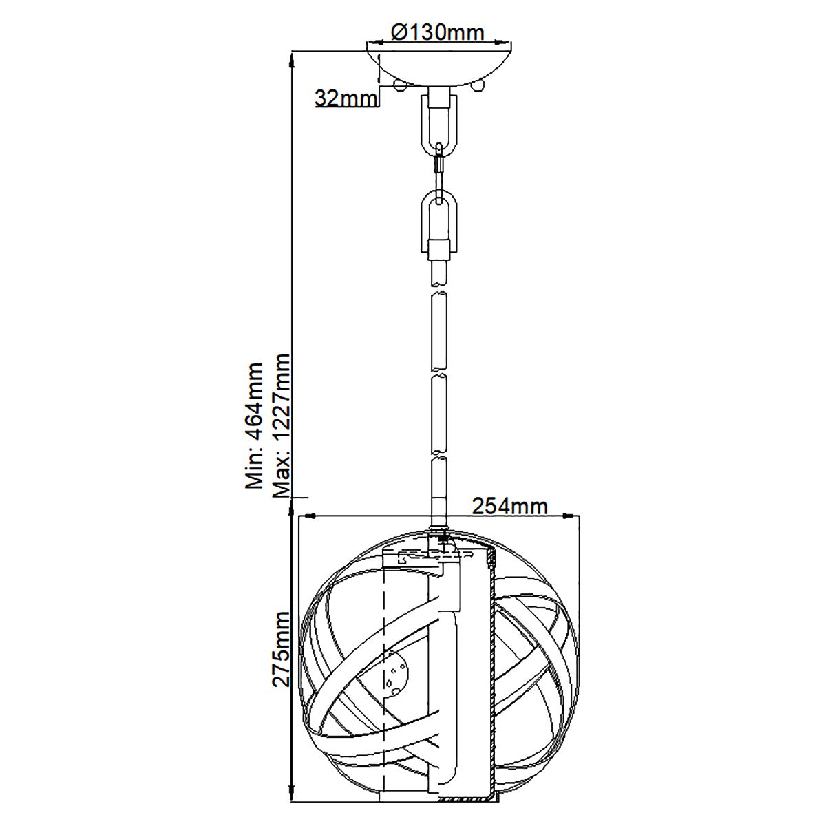Hinkley Carson Single Light Pendant - Olde Black
