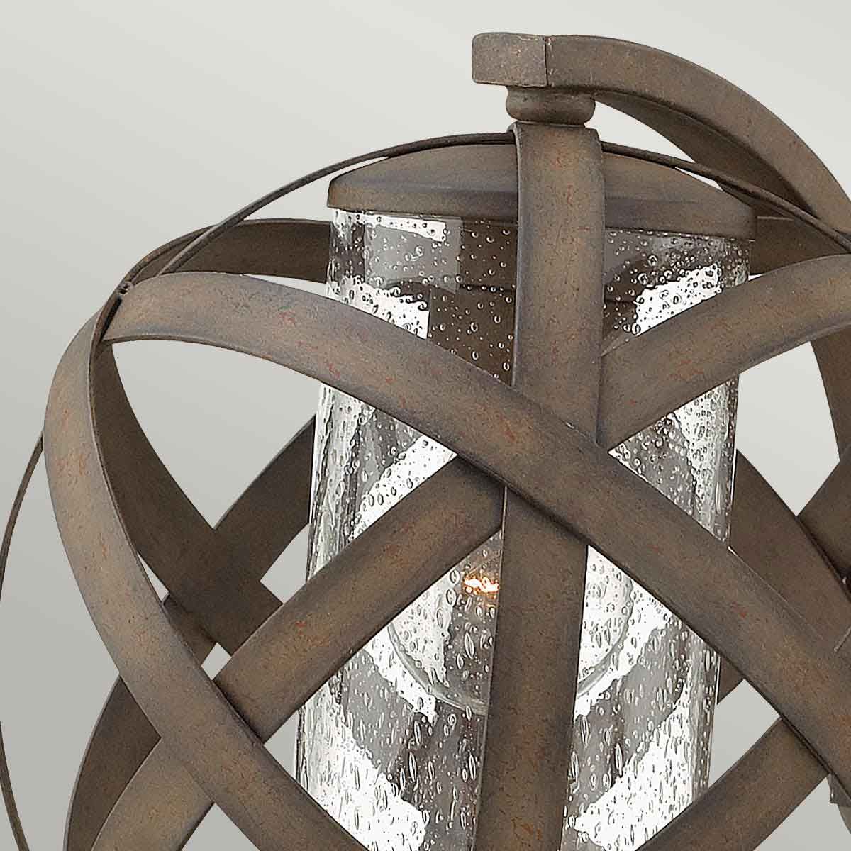 Hinkley Carson Single Small Wall Lantern - Vintage Iron