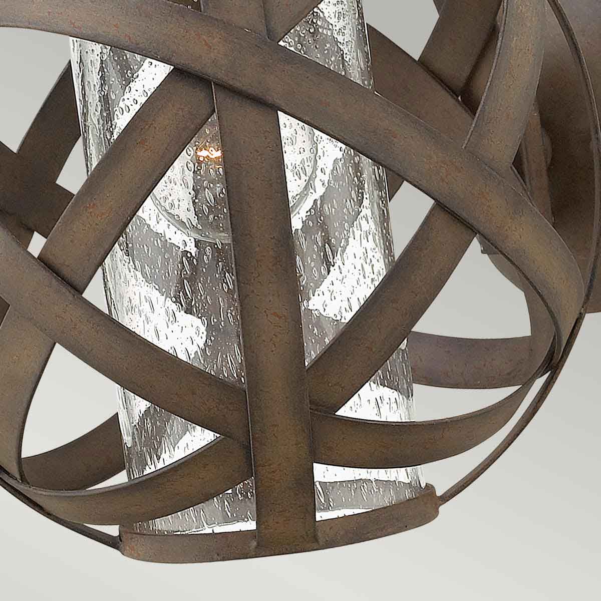 Hinkley Carson Single Small Wall Lantern - Vintage Iron