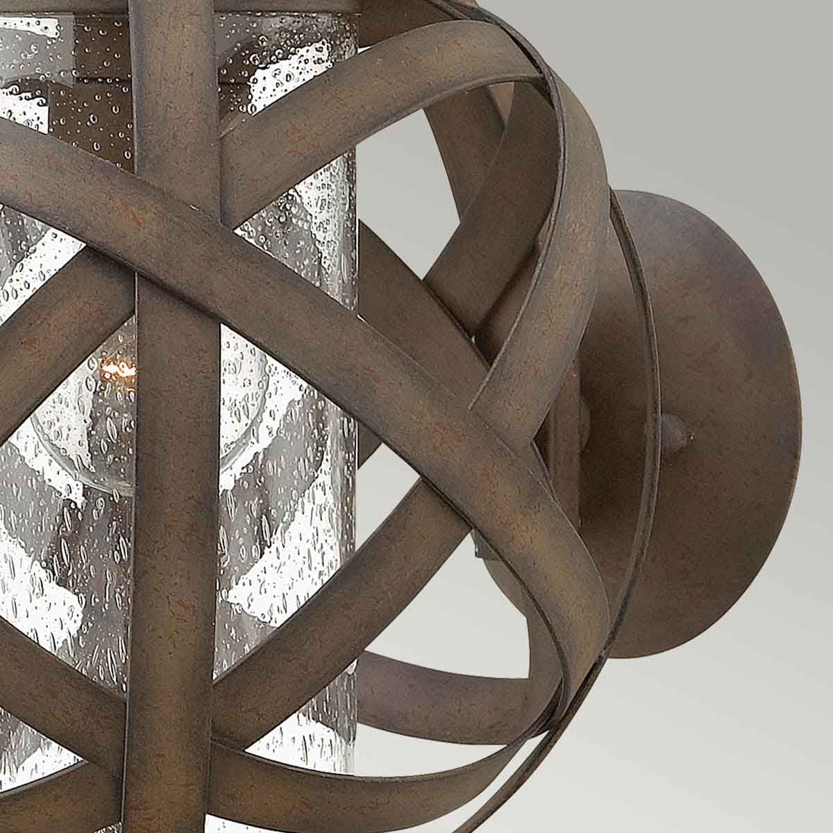 Hinkley Carson Single Small Wall Lantern - Vintage Iron