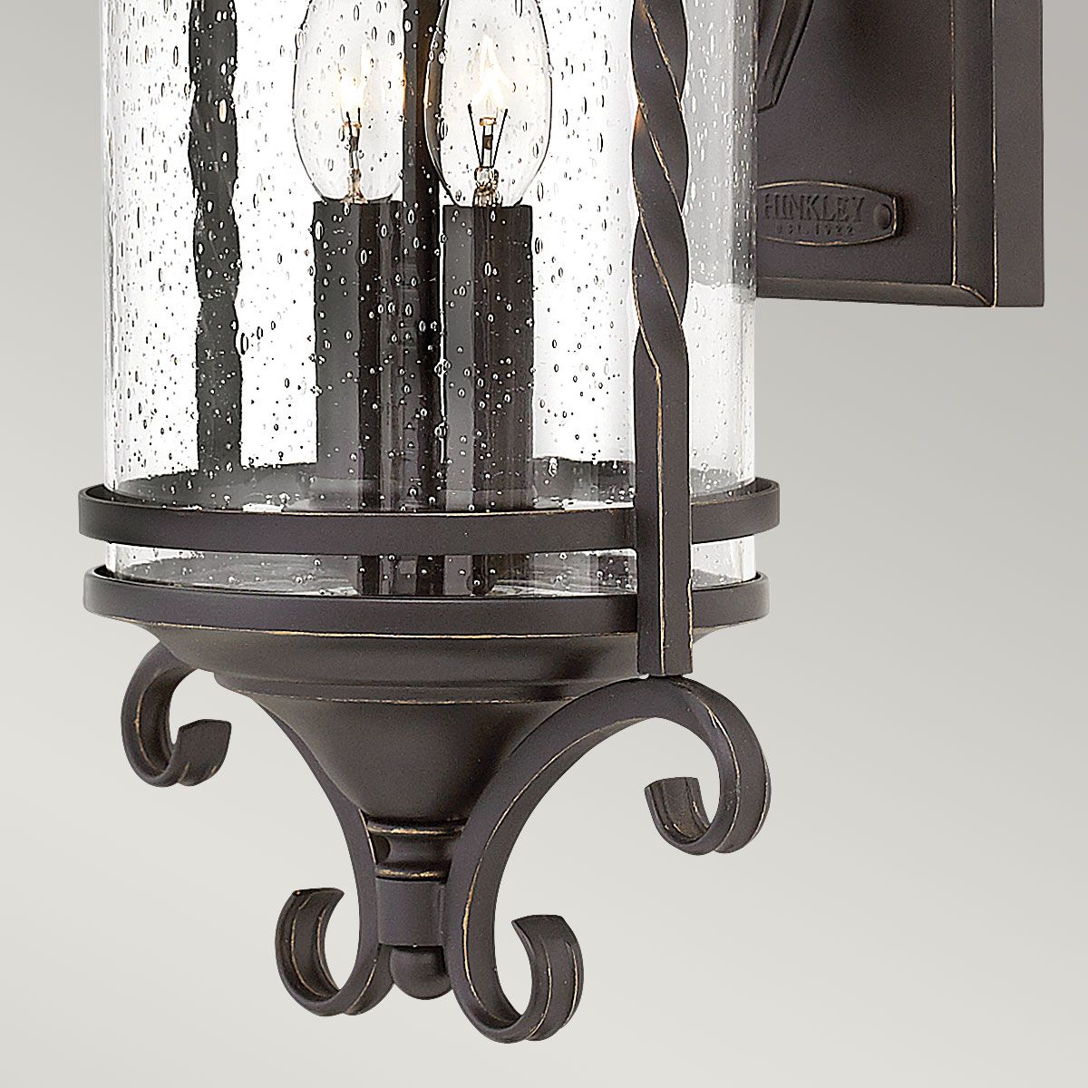 Hinkley Casa 2 Light Wall Lantern - Olde Black
