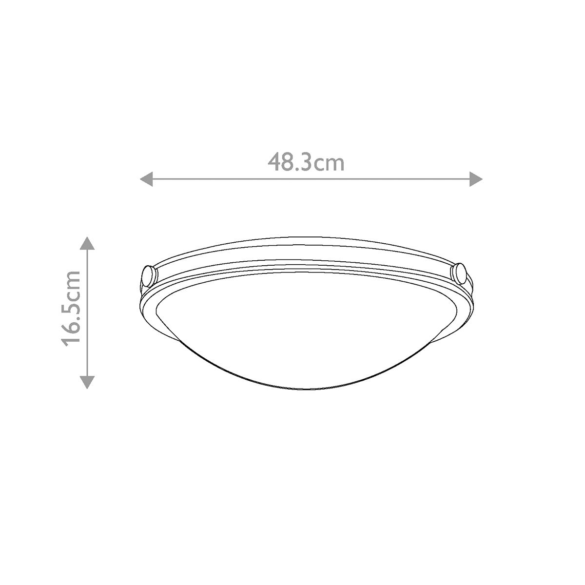Hinkley Collier 3 Light Large Flush Fitting - Heritage Brass
