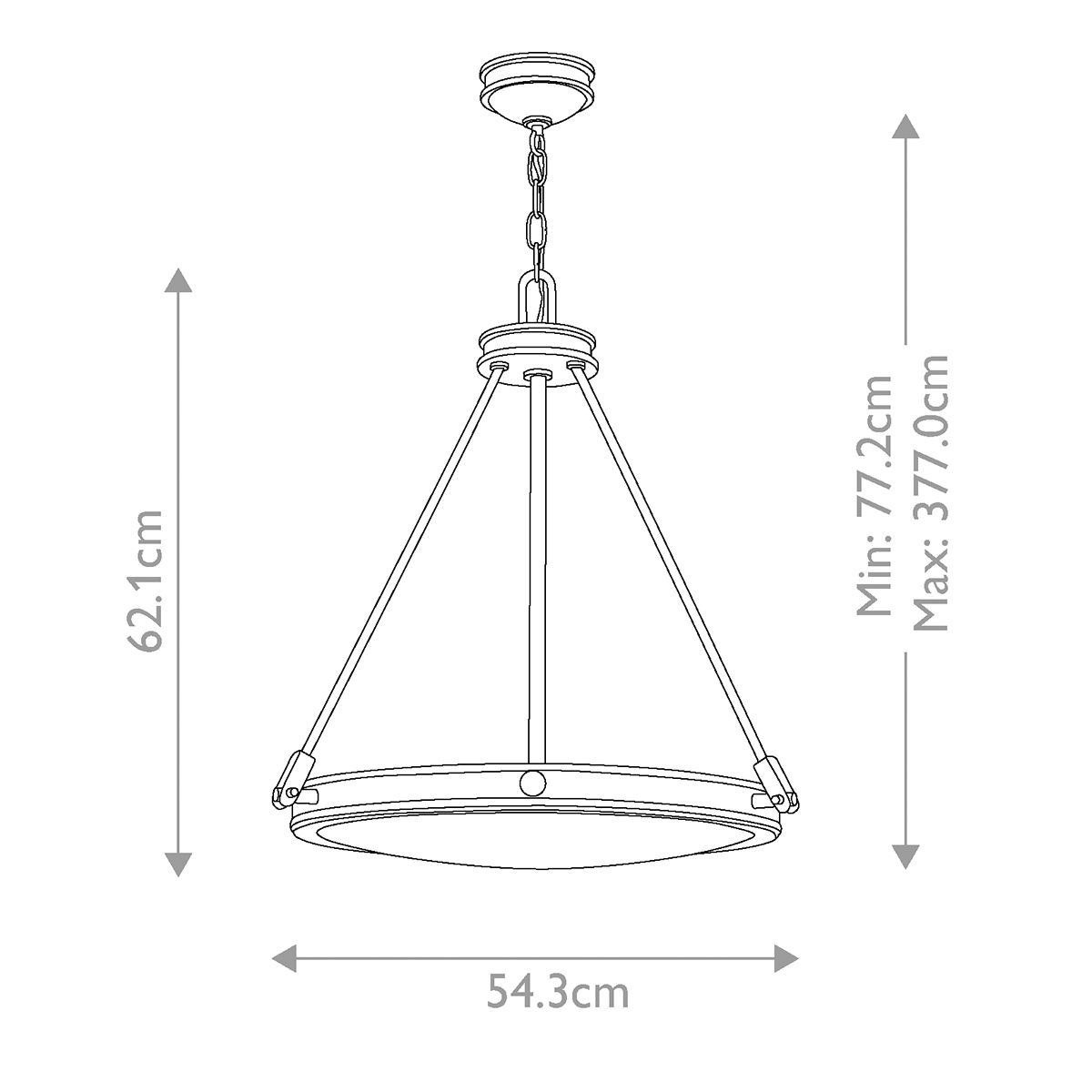 Hinkley Collier 4 Light Pendant - Heritage Brass