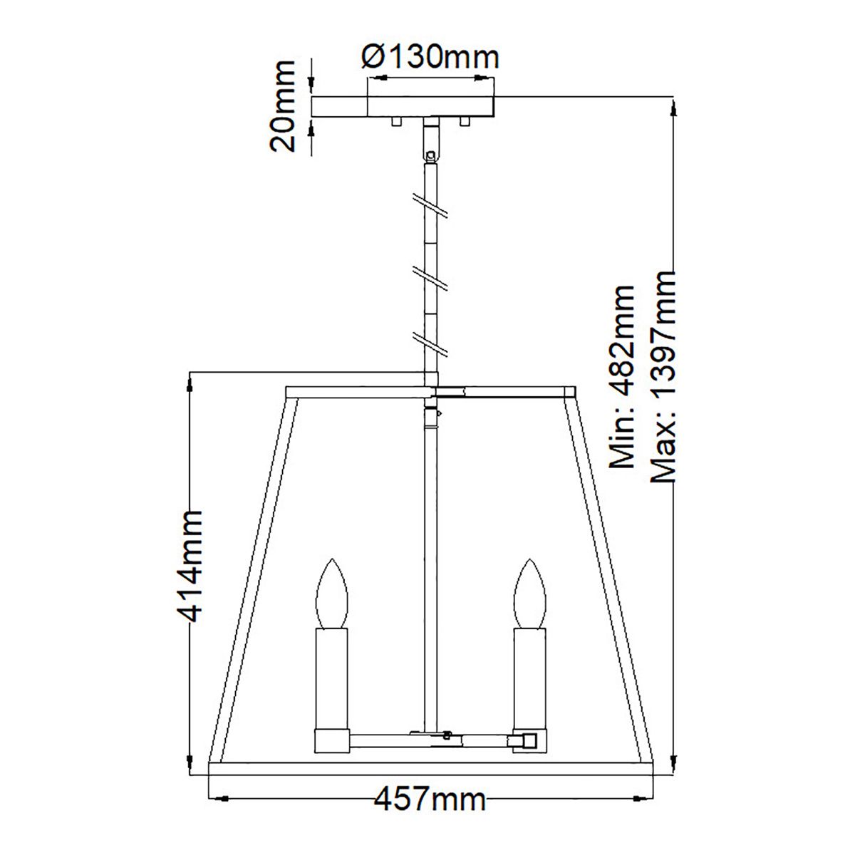 Hinkley Fulton 4 Light Pendant Chandelier - Bronze