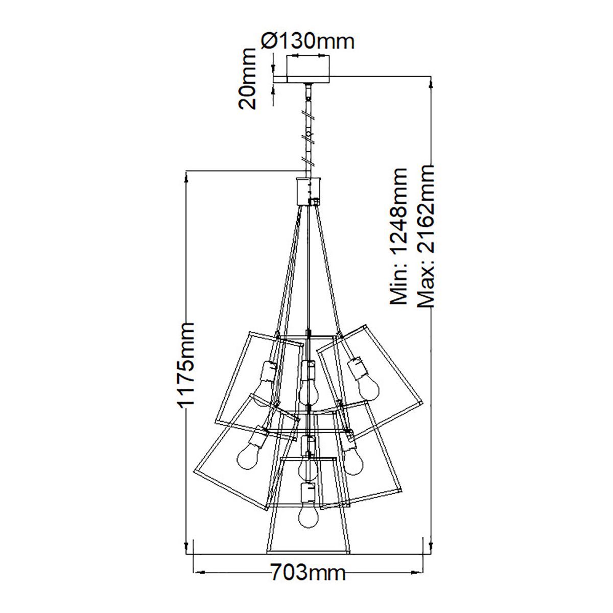 Hinkley Fulton 7 Light Chandelier - Bronze