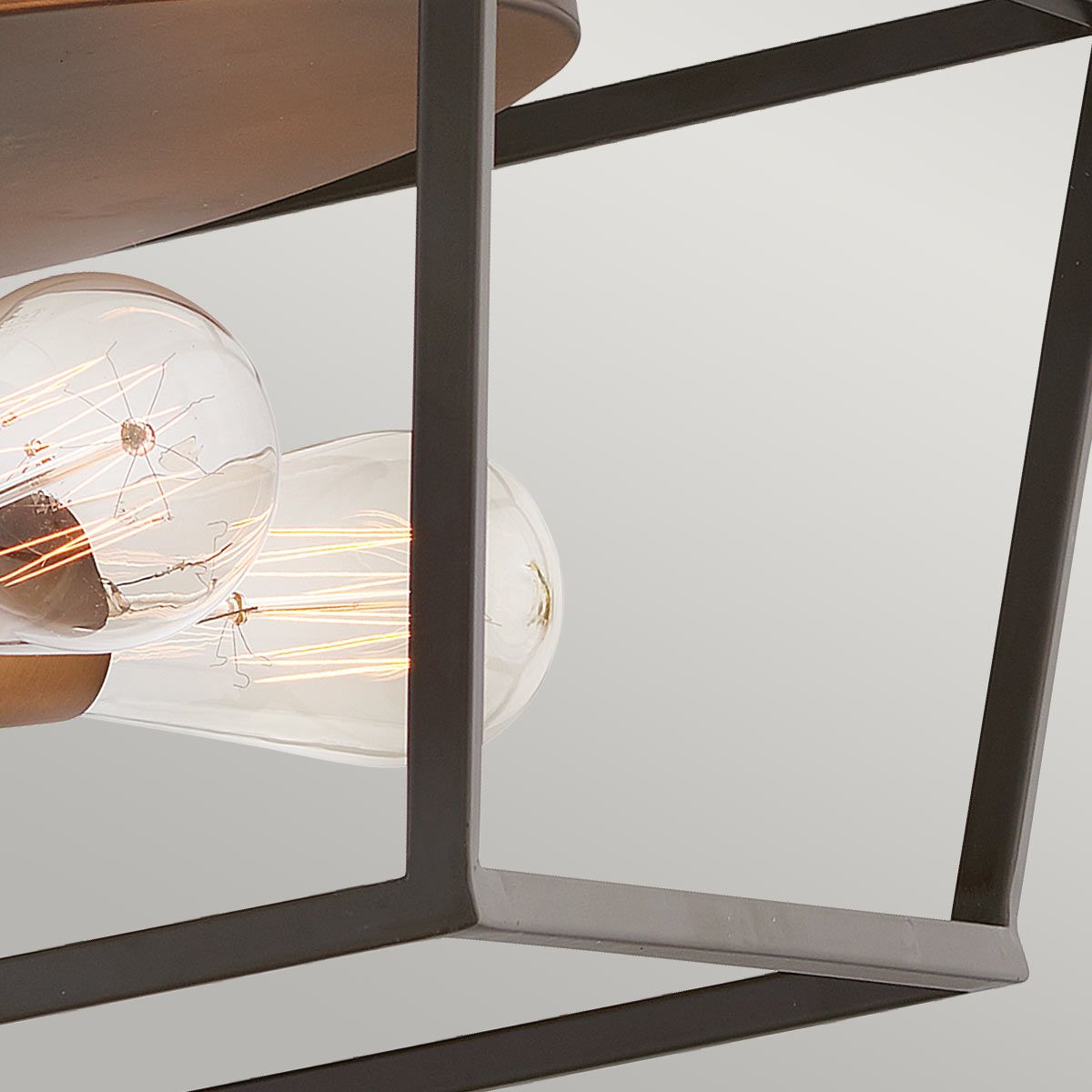 Hinkley Fulton 4 Light Flush Fitting - Bronze & Heirloom Brass