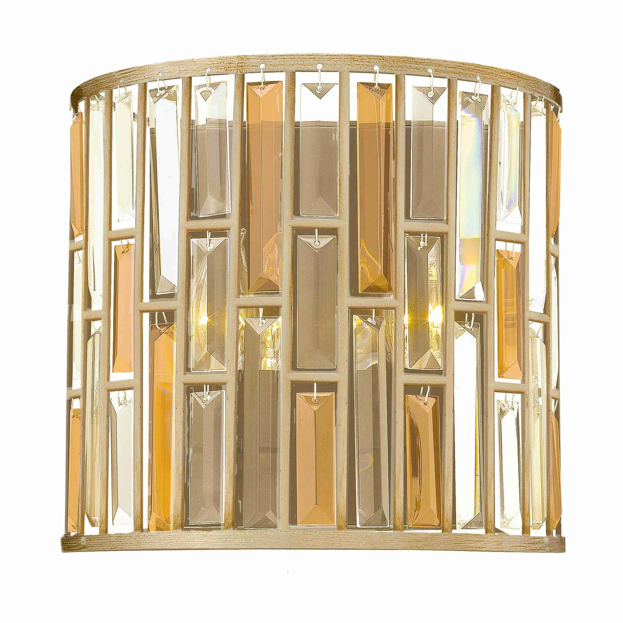 Hinkley Gemma 2 Light Wall Light - Silver Leaf