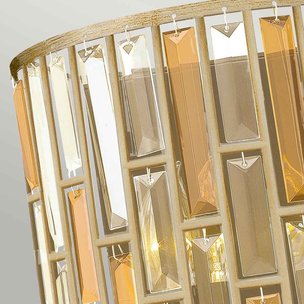 Hinkley Gemma 2 Light Wall Light - Silver Leaf