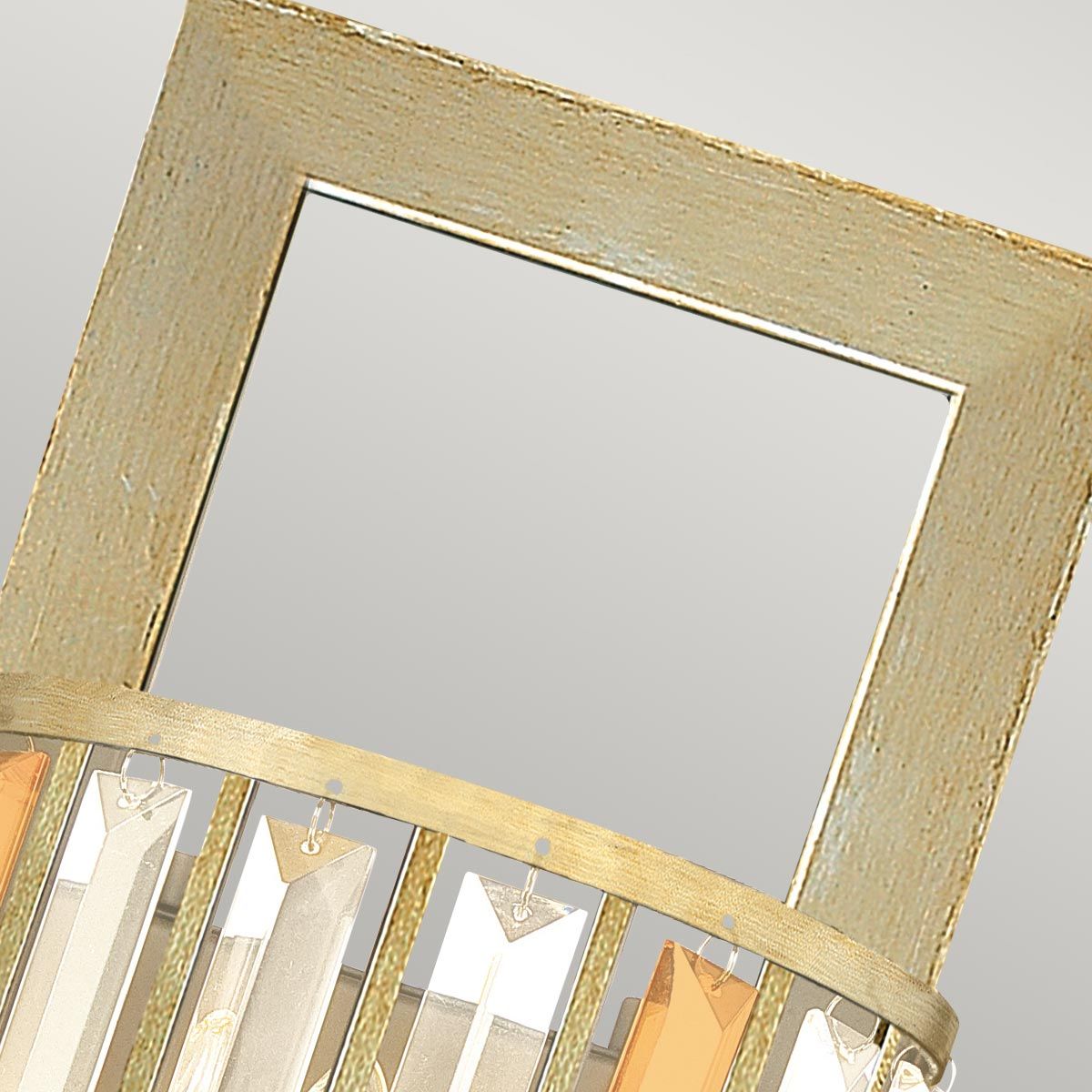 Hinkley Gemma 2 Light Tall Wall Light - Silver Leaf