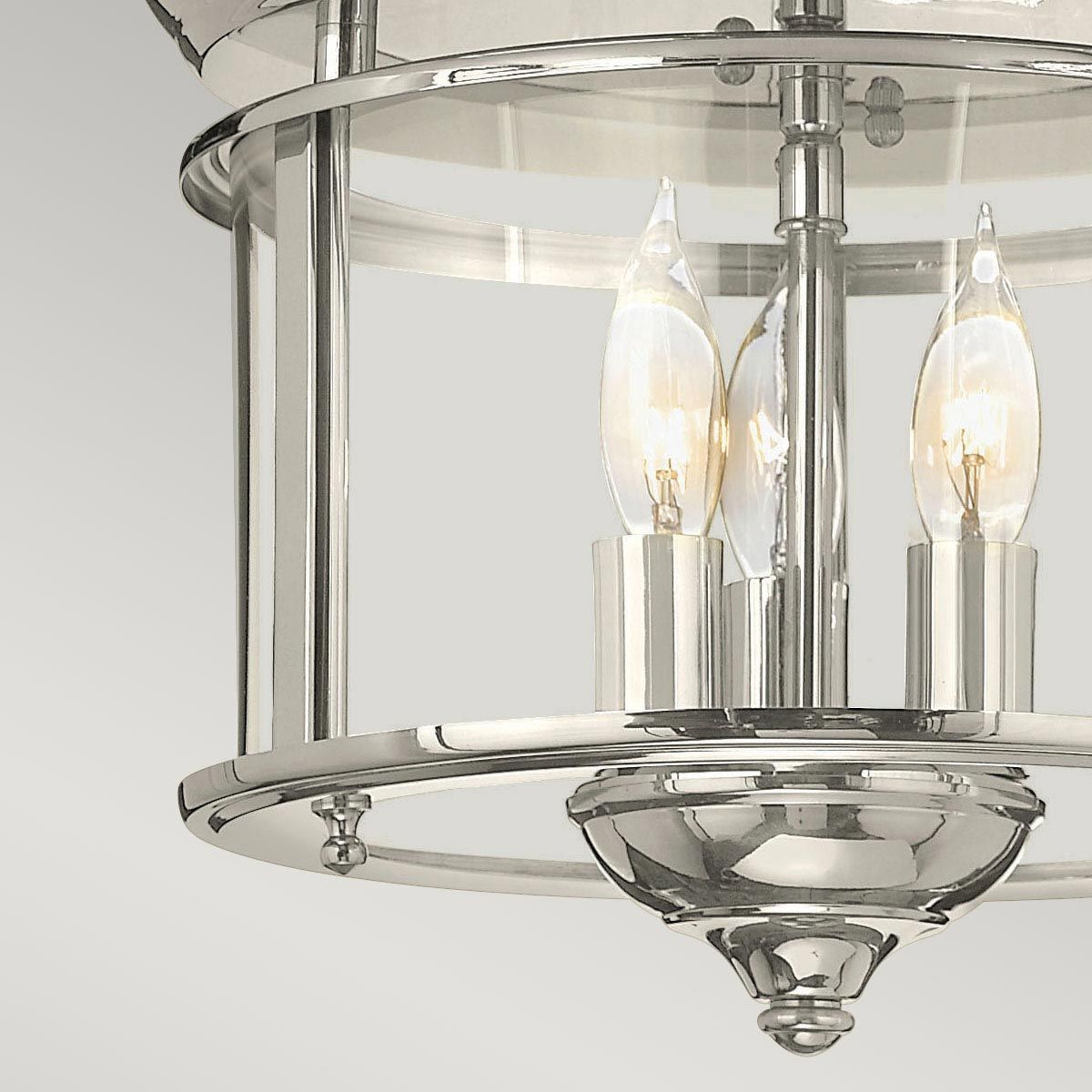 Hinkley Gentry 3 Light Flush Mount - Polished Nickel
