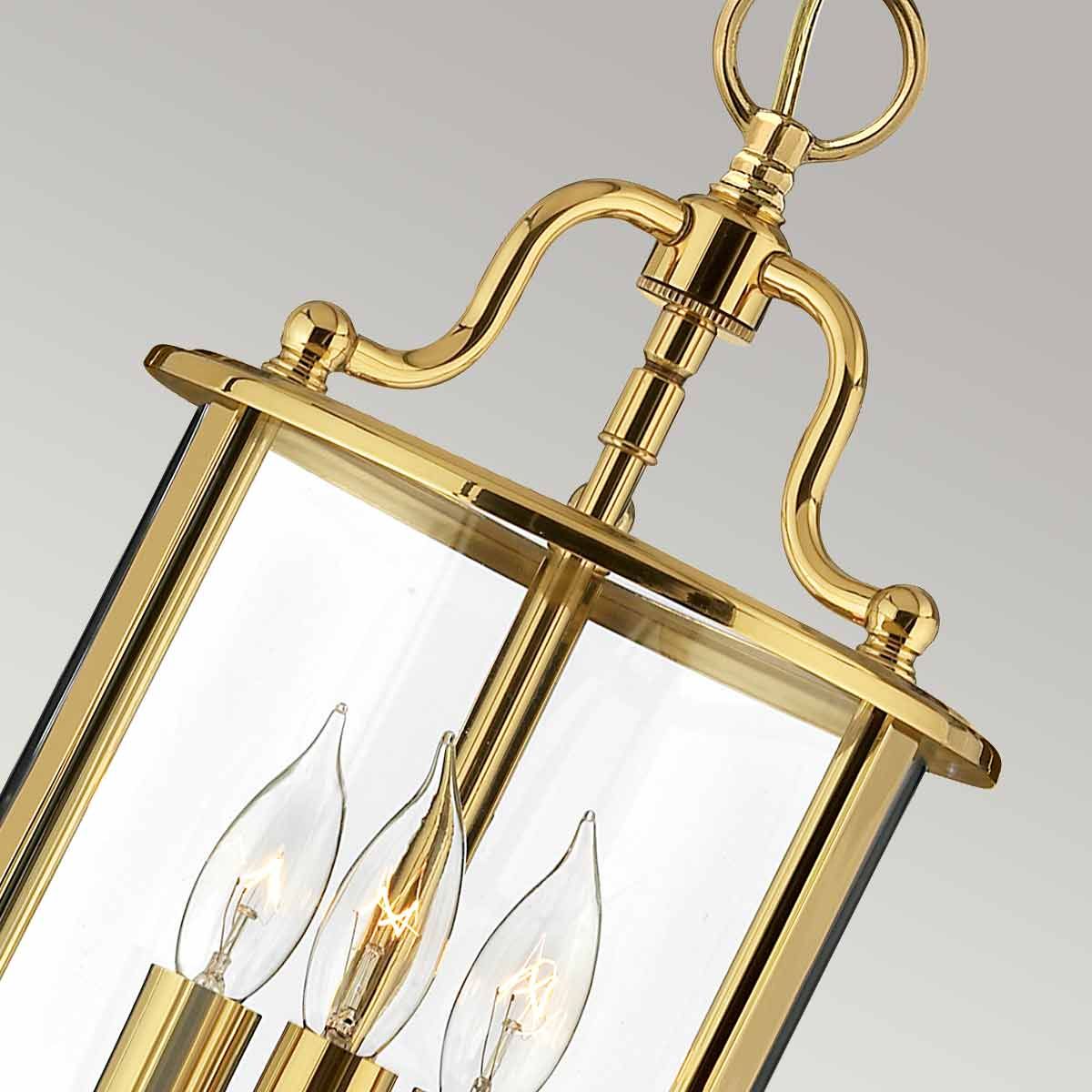 Hinkley Gentry 3 Light Small Pendant - Polished Brass