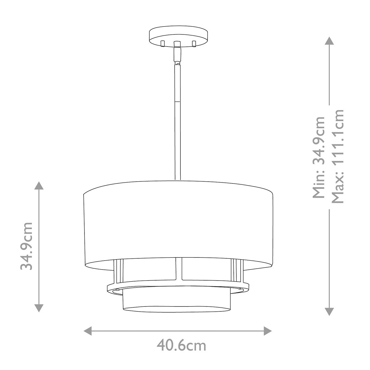Hinkley Graham 3 Light Duo Mount - Black