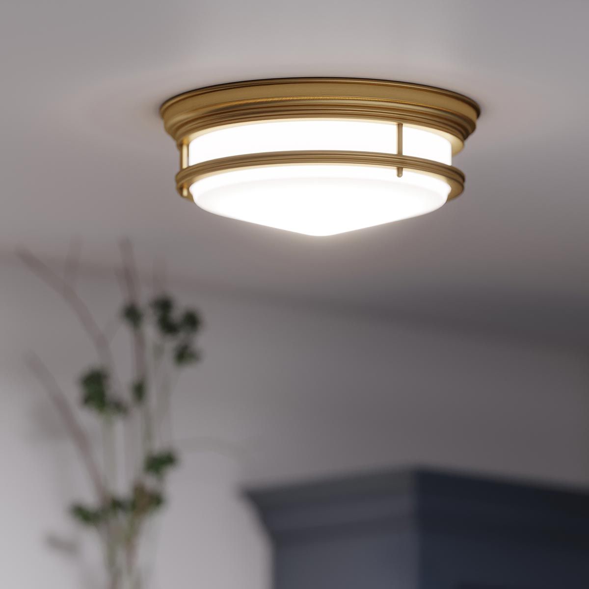 Hinkley Hadley 3 Light Flush Fitting - Brushed Bronze