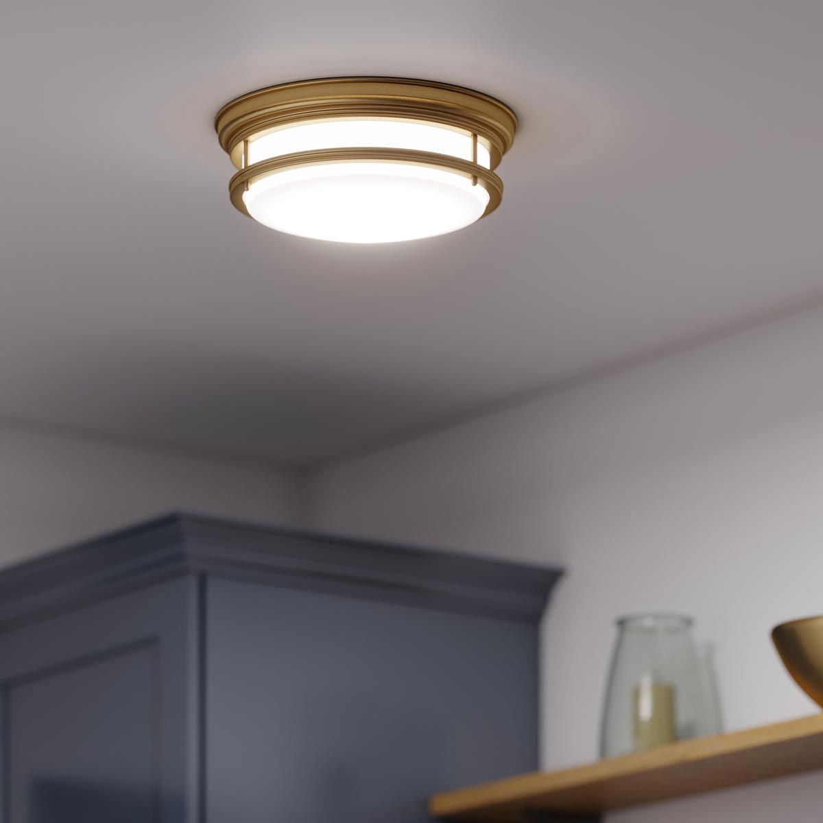 Hinkley Hadley 3 Light Flush Fitting - Brushed Bronze