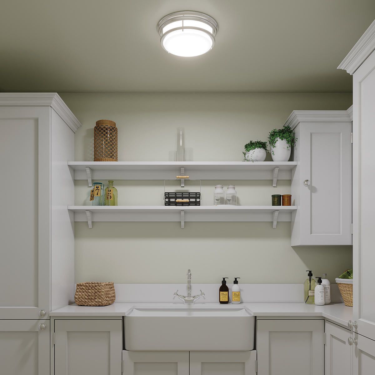 Hinkley Hadley 3 Light Flush Fitting - Chrome
