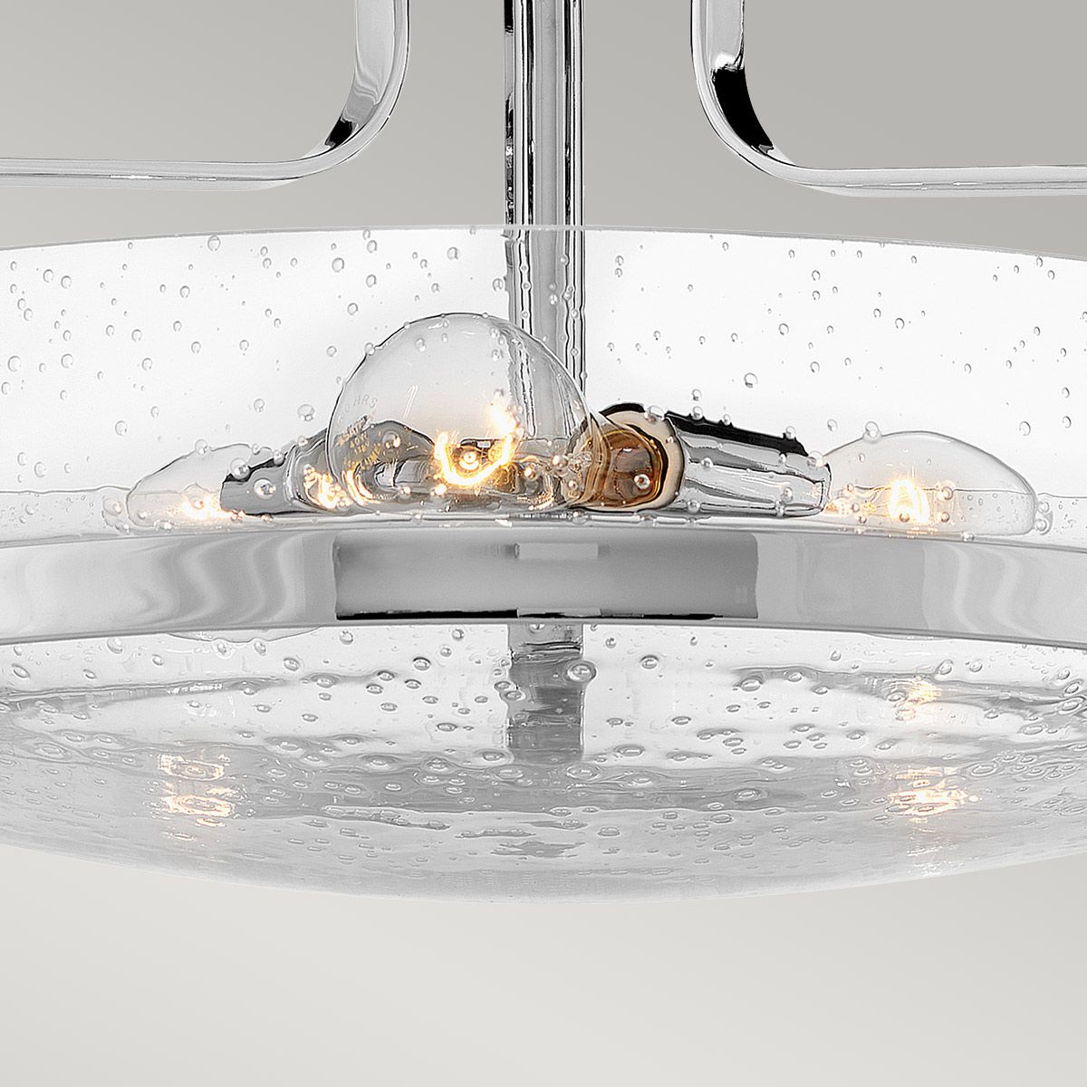 Hinkley Harper Medium Semi-Flush - Clear - Polished Chrome