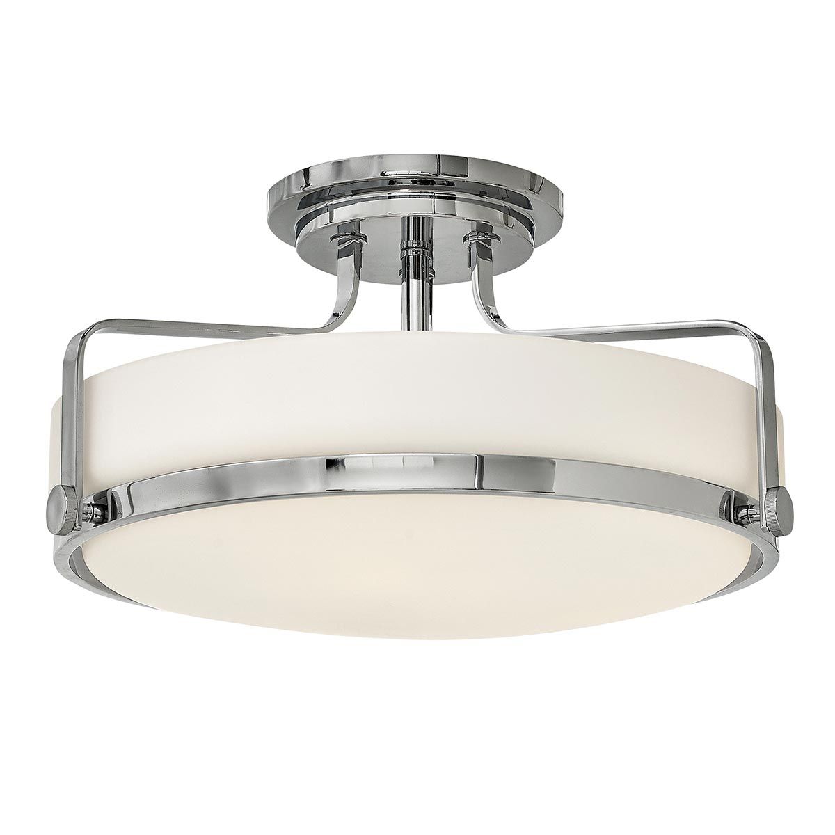 Hinkley Harper Medium Semi-Flush - Opal - Polished Chrome