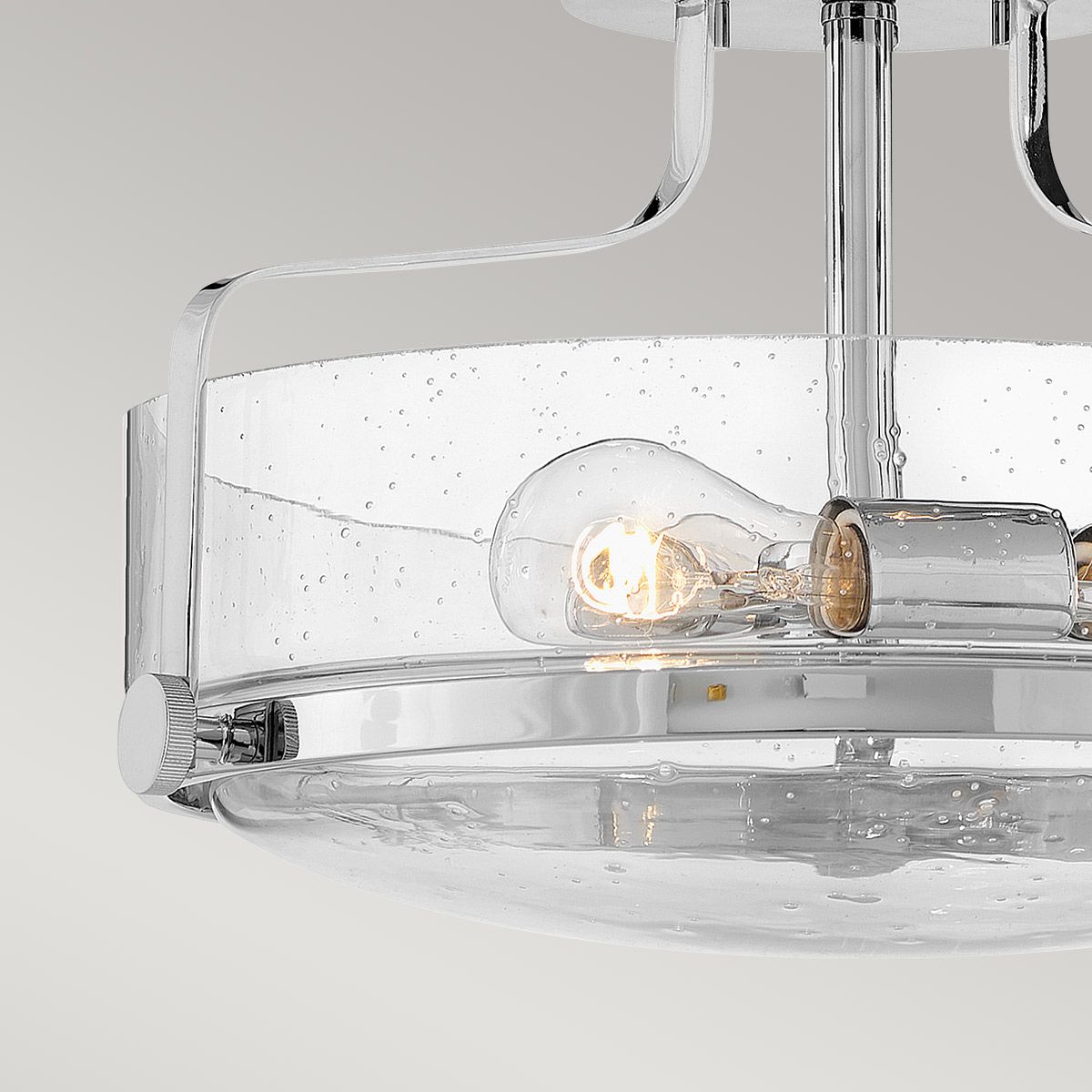 Hinkley Harper Medium Semi-Flush - Clear - Polished Chrome