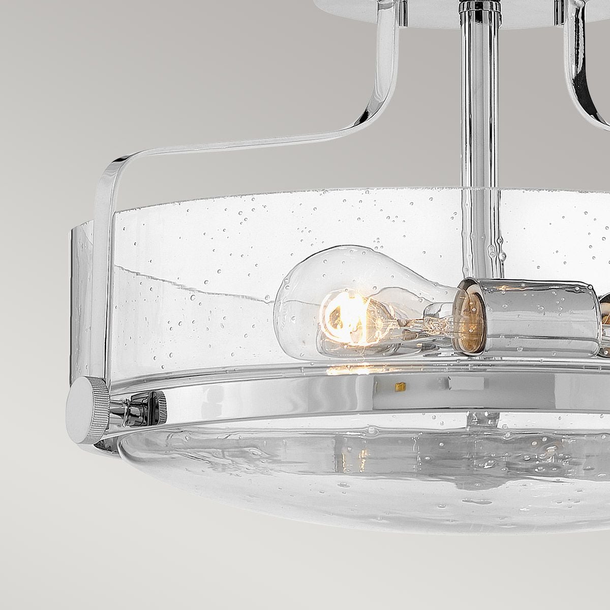 Hinkley Harper Small Semi-Flush - Clear - Polished Chrome