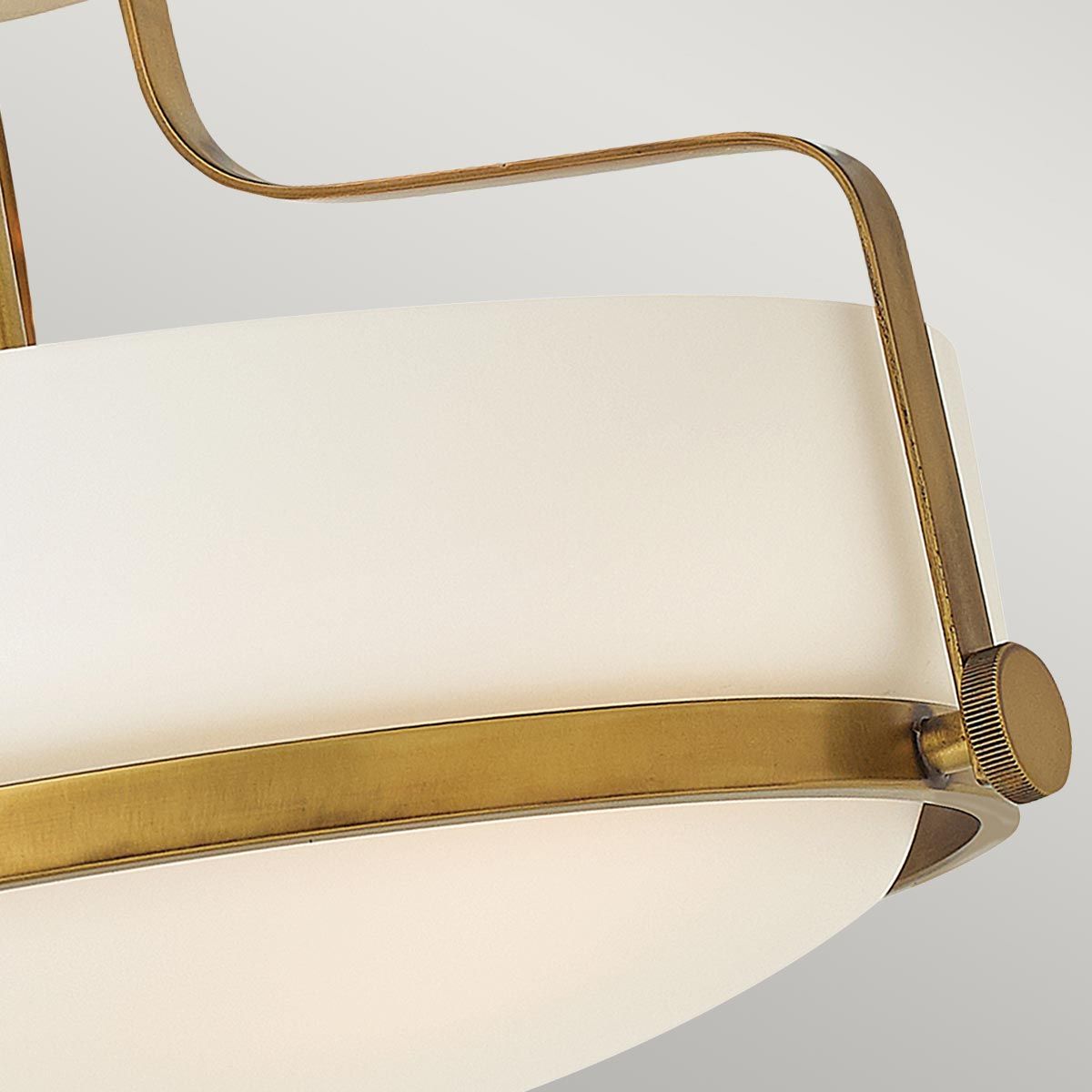 Hinkley Harper Small Semi-Flush - Opal - Heritage Brass