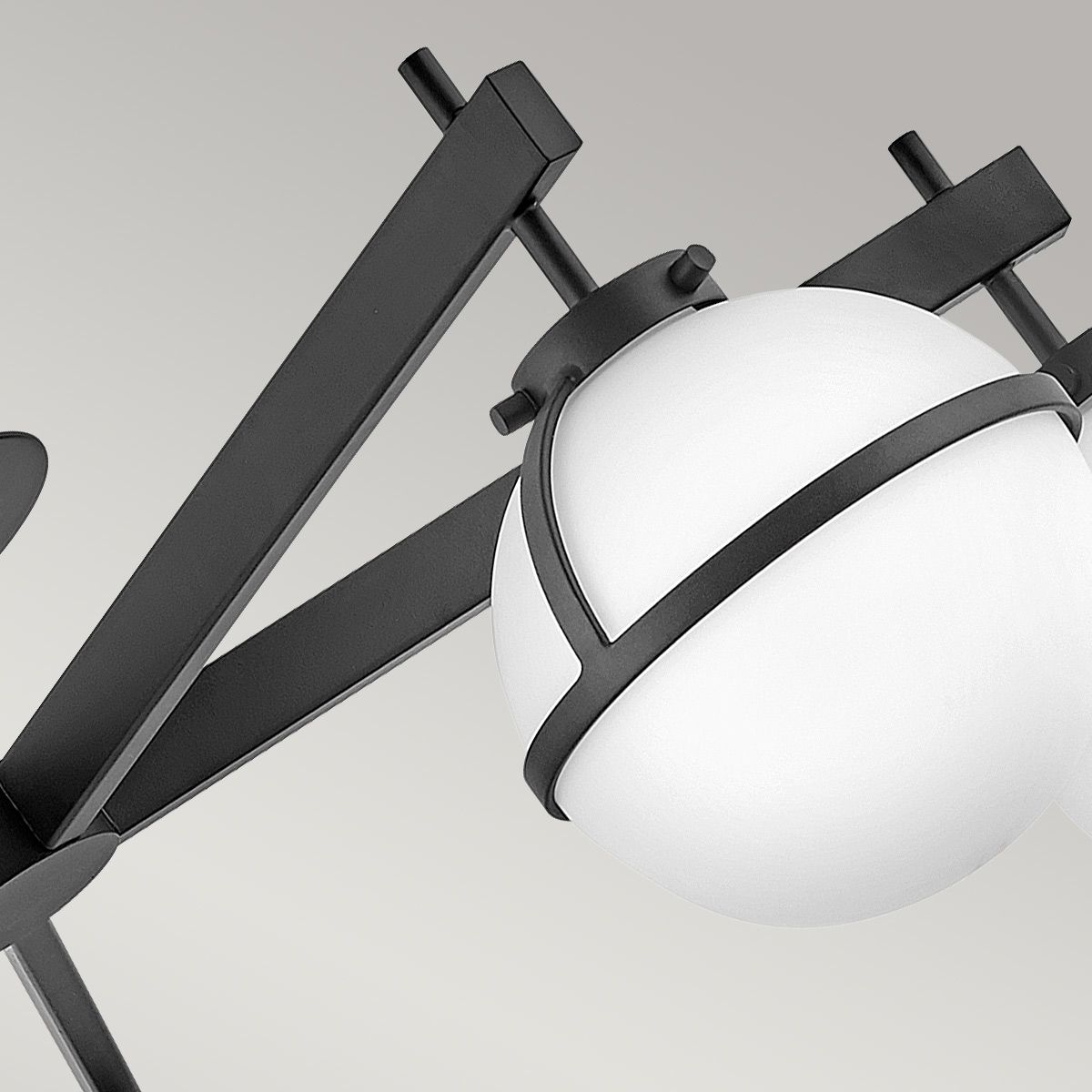 Hinkley Hollis 5 Light Chandelier - Opal - Black
