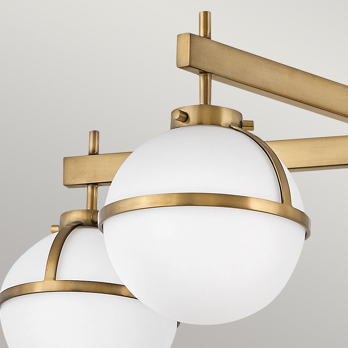 Hinkley Hollis 5 Light Chandelier - Opal - Heritage Brass