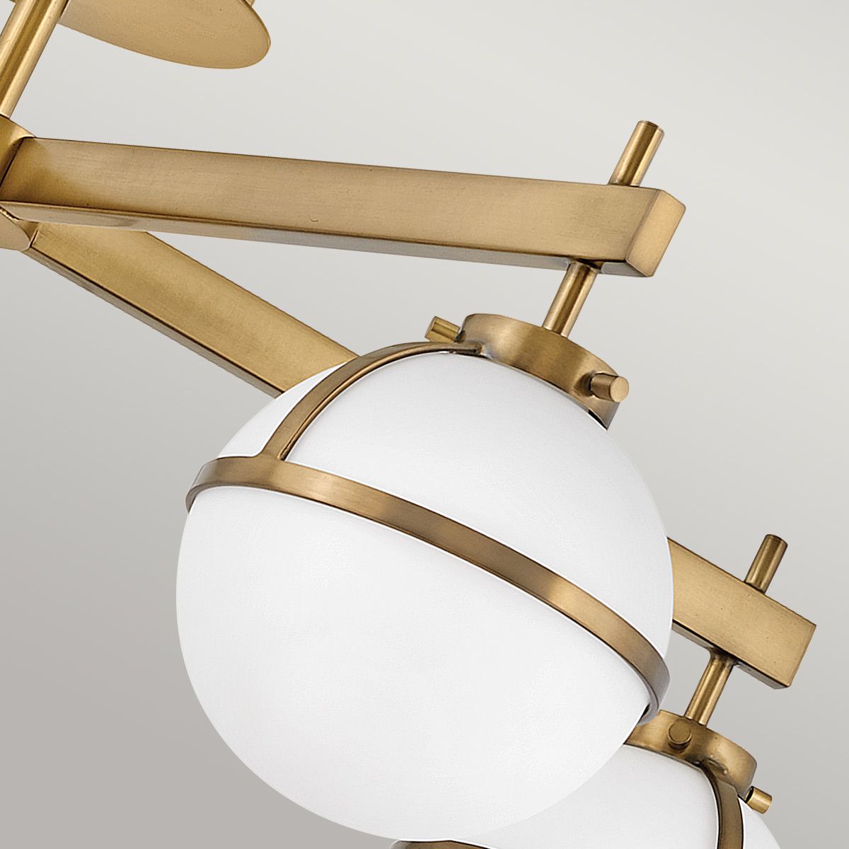 Hinkley Hollis 5 Light Chandelier - Opal - Heritage Brass