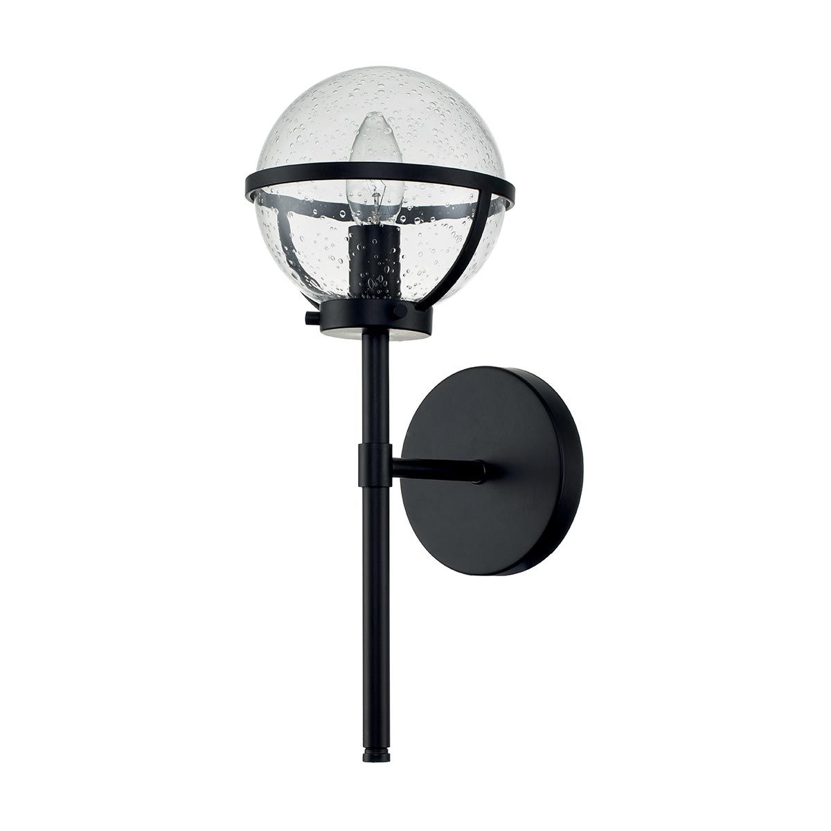 Hinkley Hollis Single Wall Light - Clear - Black