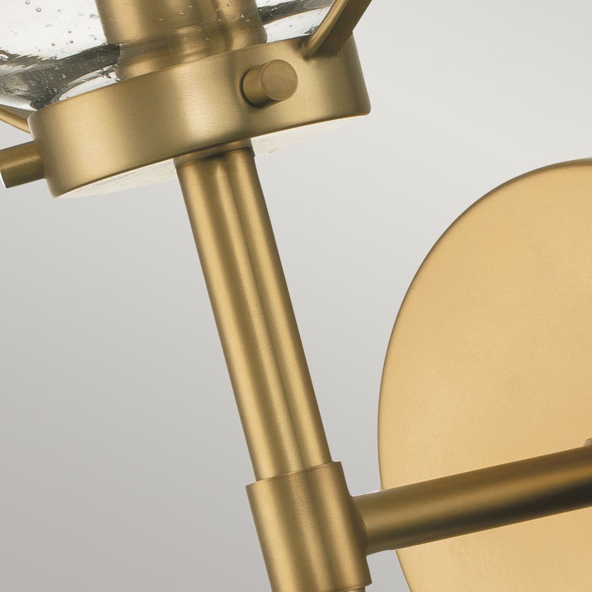 Hinkley Hollis Single Wall Light - Clear - Heritage Brass