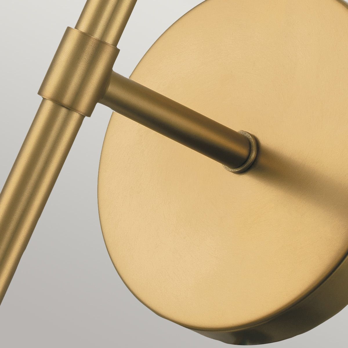 Hinkley Hollis Single Wall Light - Clear - Heritage Brass