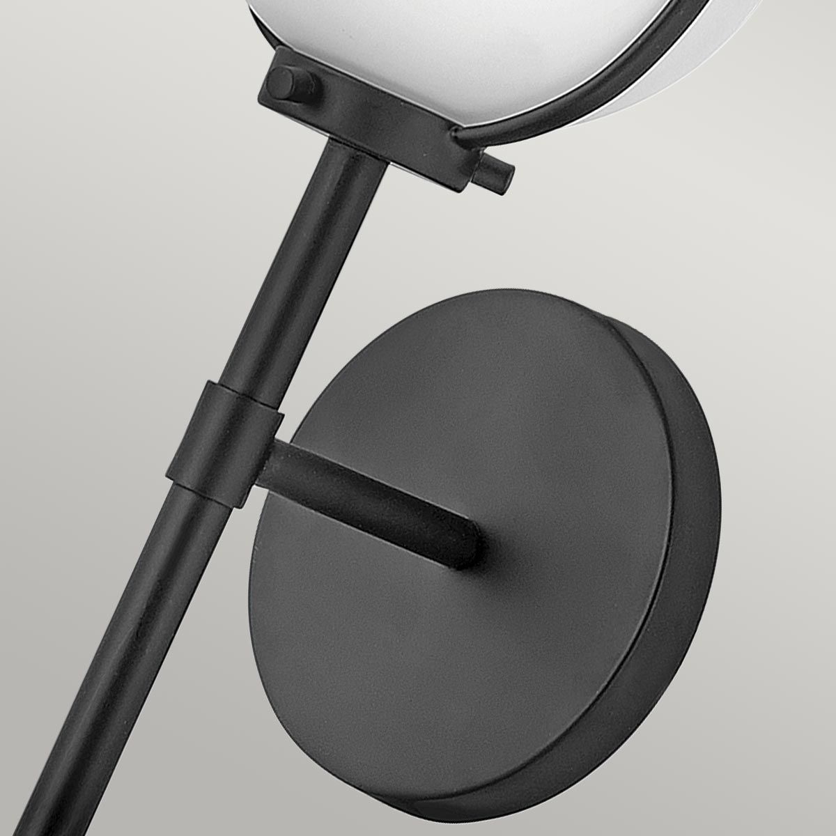 Hinkley Hollis Single Wall Light - Opal - Black