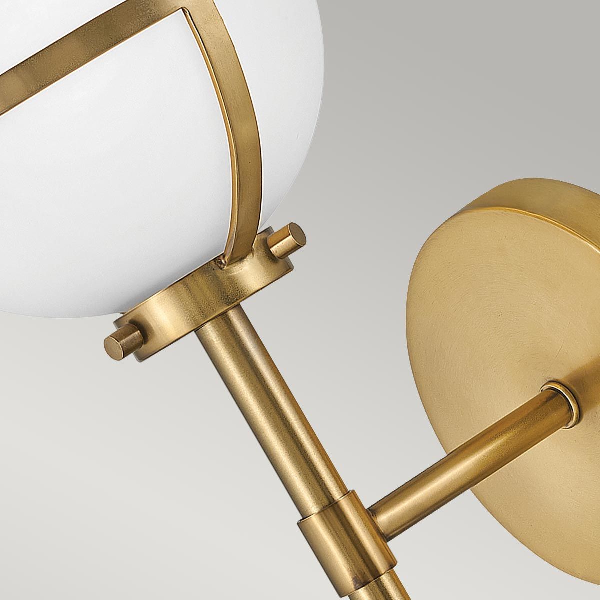 Hinkley Hollis Single Wall Light - Opal - Heritage Brass