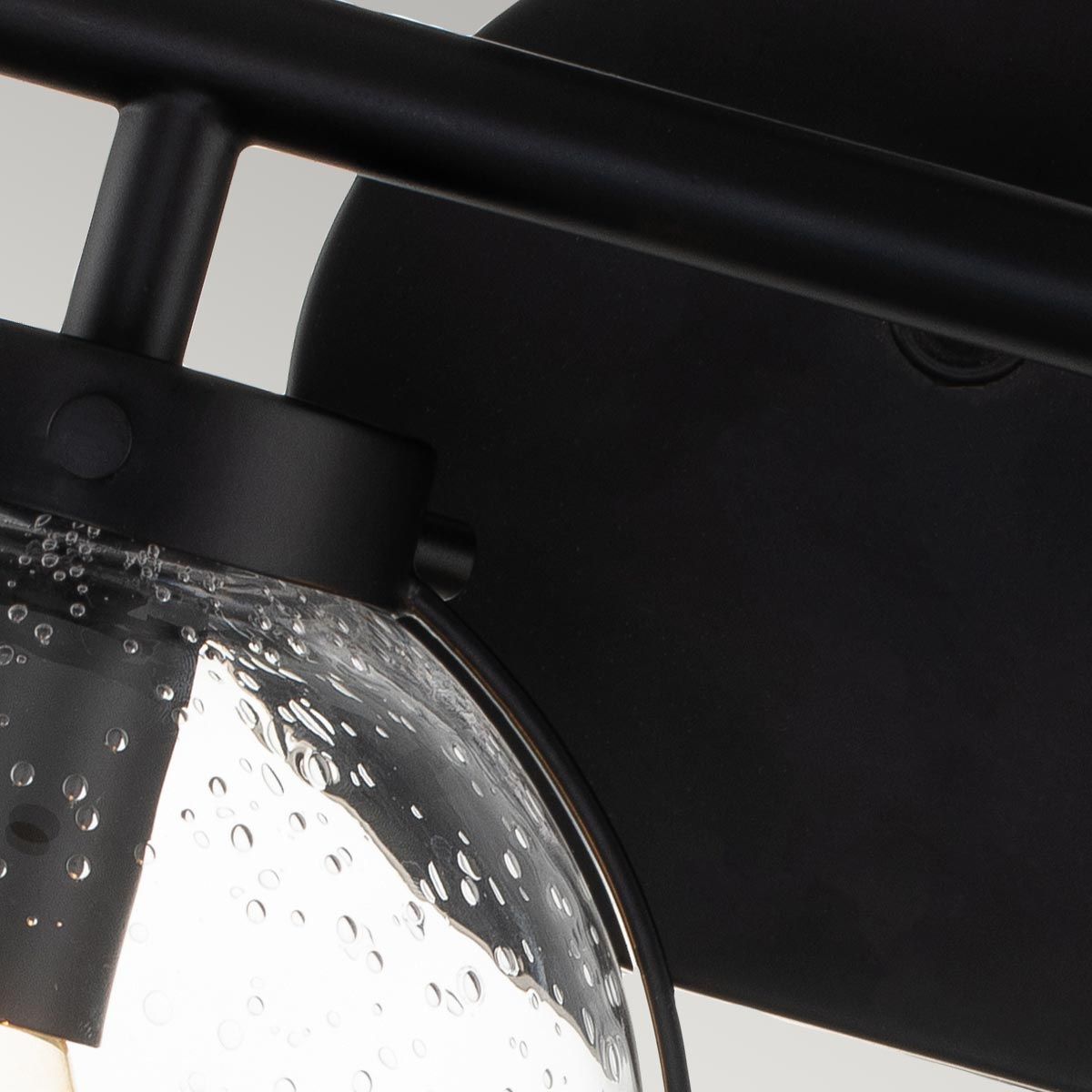 Hinkley Hollis 2 Light Wall Light - Clear - Black