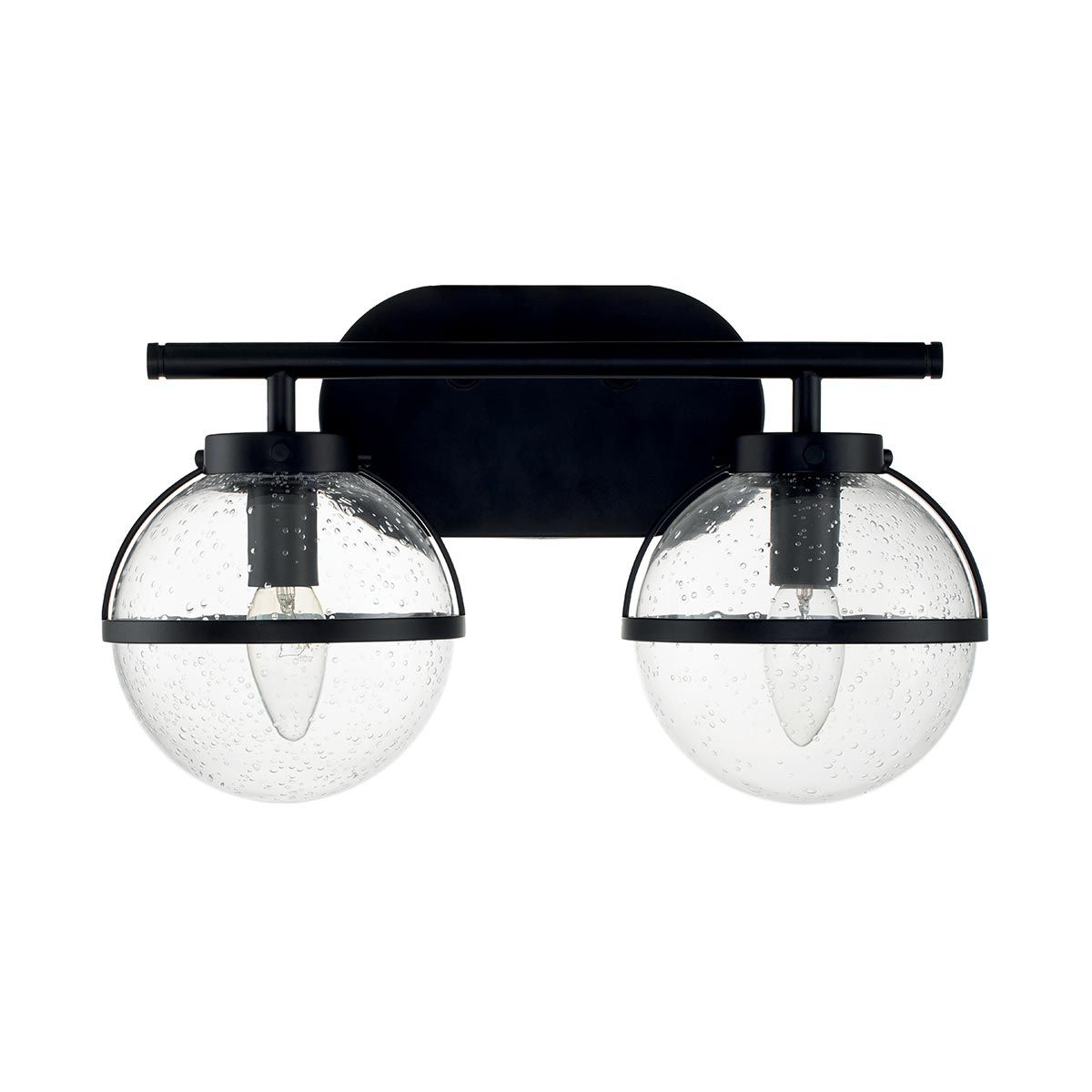 Hinkley Hollis 2 Light Wall Light - Clear - Black