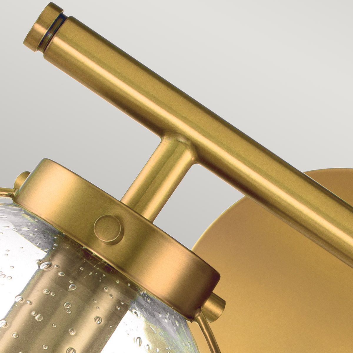 Hinkley Hollis 2 Light Wall Light - Clear - Heritage Brass