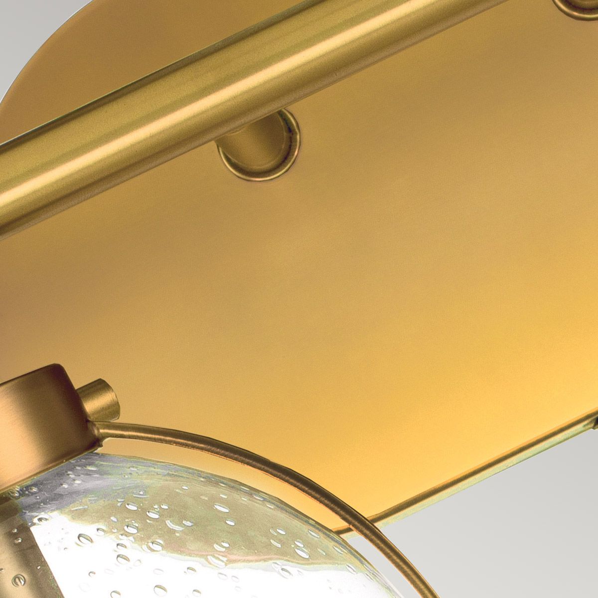Hinkley Hollis 2 Light Wall Light - Clear - Heritage Brass