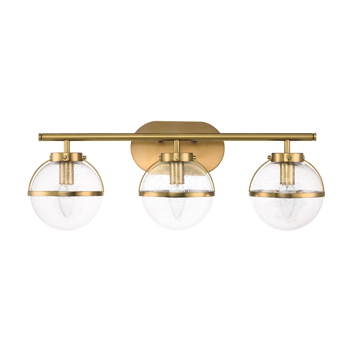 Hinkley Hollis 3 Light Wall Light - Clear - Heritage Brass