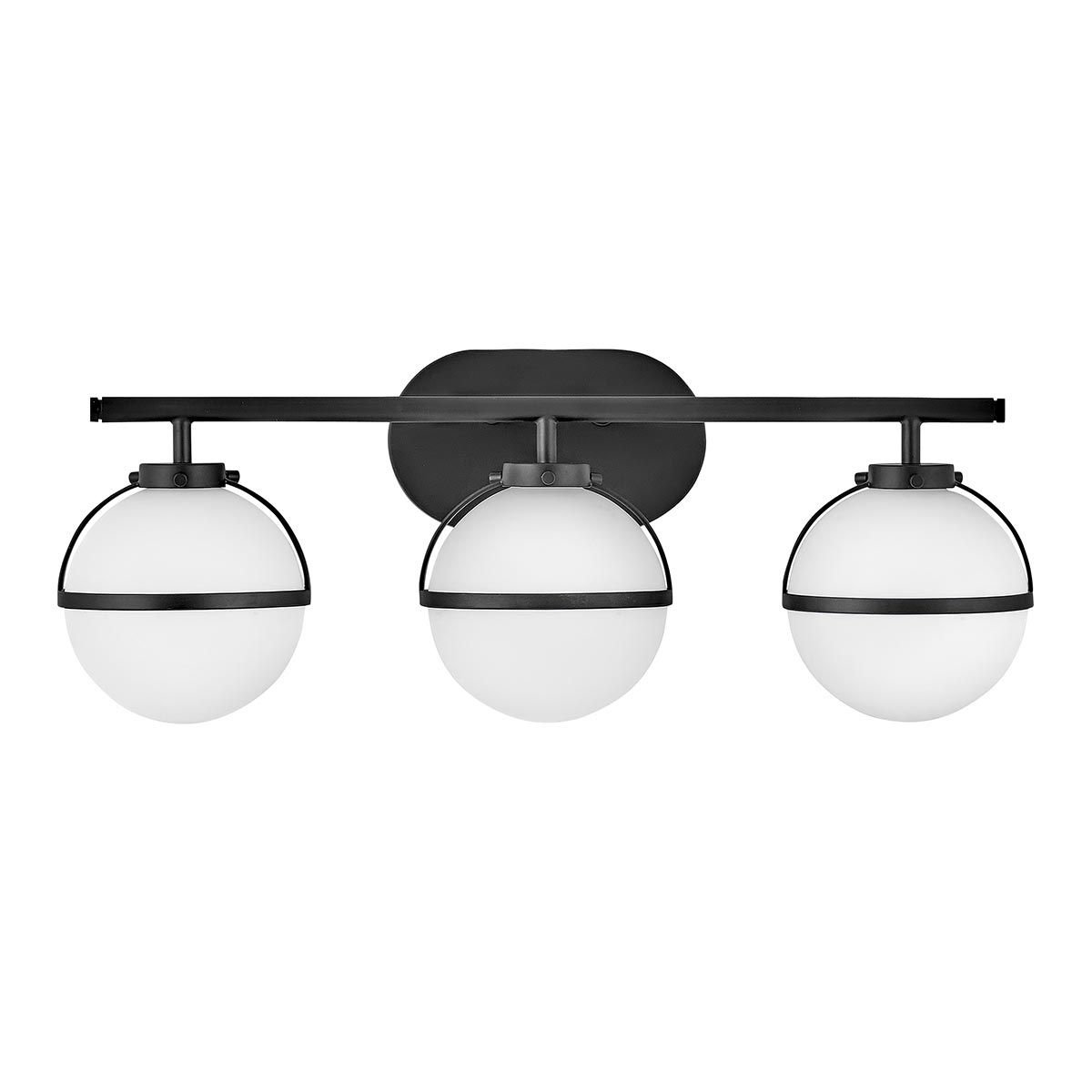 Hinkley Hollis 3 Light Wall Light - Opal - Black