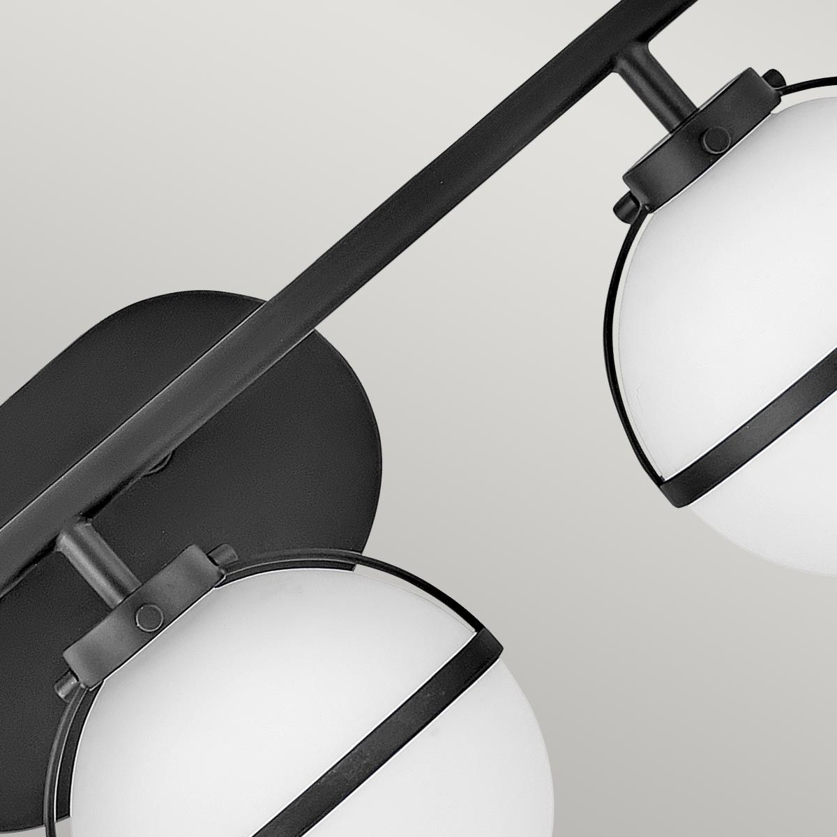 Hinkley Hollis 3 Light Wall Light - Opal - Black