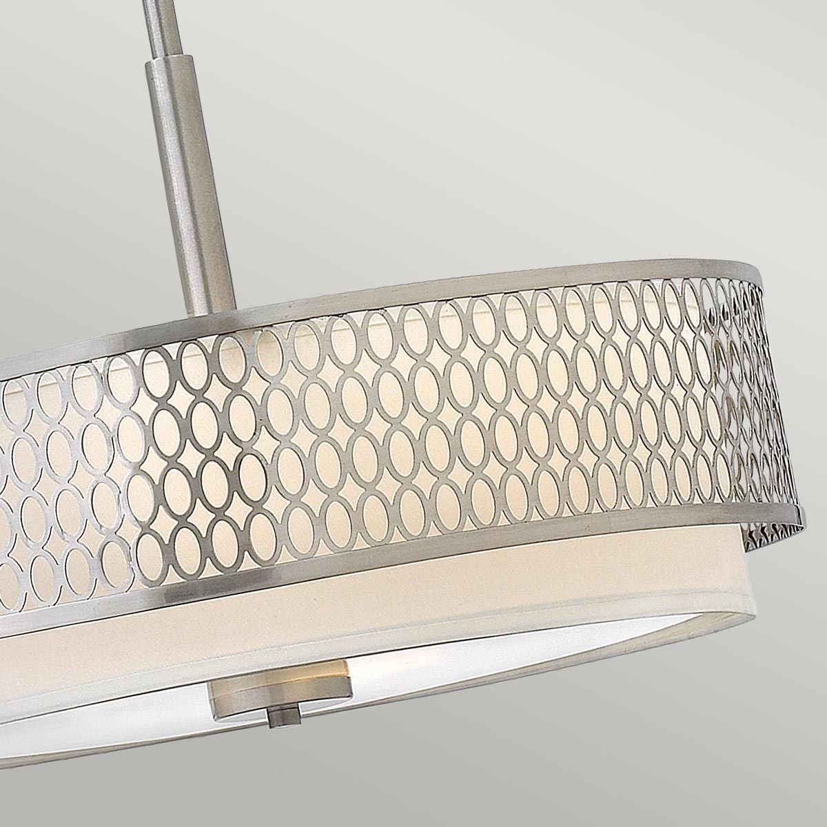 Hinkley Jules 3 Light Pendant / Semi-Flush - Brushed Nickel