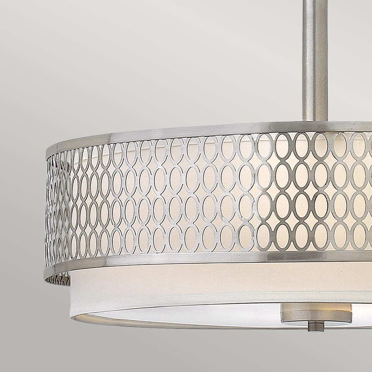 Hinkley Jules 3 Light Pendant / Semi-Flush - Brushed Nickel